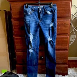Women blue jeans